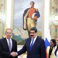 Chanceler Sergey Lavrov e Nicolas Maduro