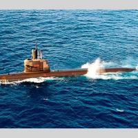 Submarino “Riachuelo” ao início do preparo para a Imersão em Grande Profundidade