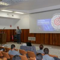 O Diretor do CCSM abriu o estágio destacando “A Conjuntura atual  e o Sistema de Comunicação Social da Marinha do Brasil”