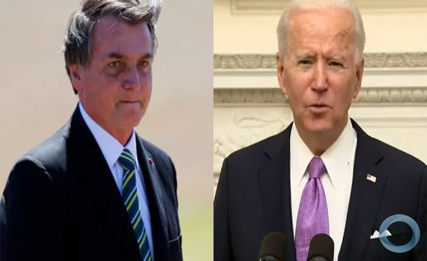 Presidentes Jair Bolosnaro e Joe Biden