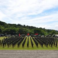  Militares e meios da Força de Fuzileiros da Esquadra
durante a cerimônia militar 