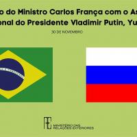 BR-RU - Renião Chancele Brasileiro com Assessor Internacional do Presidente Vladimir Putin, Embaixador Yuri Ushakov