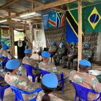 O treinamento ministrado pela equipe visou incrementar o adestramento das tropas da Brigada de Intervenção (FIB – Force Intervention Brigade) da MONUSCO, tornando-as aptas a realizarem operações na selva.