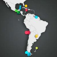 Ilustração sobre disputas territoriais na América Latina