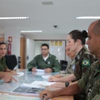 Militares brasileiros participando do exercício coordenado pelo Ministério da Defesa