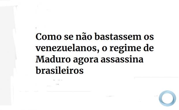 Força aérea da Venezuela invade espaço aéreo brasileiro transportando corpos de brasileiros crivados de balas dependurados em uma rede que foi lançada em uma clareira do lado brasileiro 